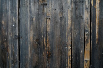 Fototapeta premium Dark brown wooden wall and floor background with copy space