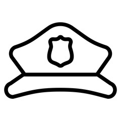 Police hat Line Icon