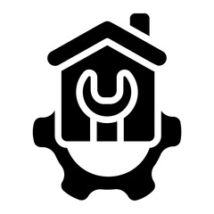 Repair house Solid Icon
