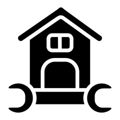 Repair house Solid Icon
