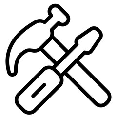 Repair tool Line Icon