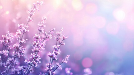 Soft lavender blooms against a dreamy pastel background