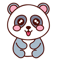 Kawaii Panda Smiling Cute Cartoon