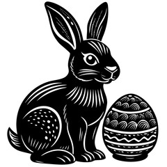 easter bunny with easter eggs