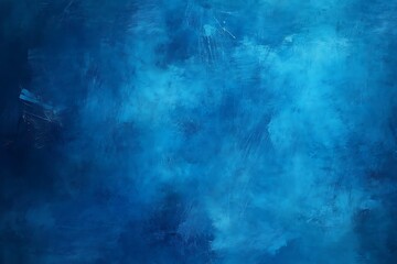 abstract blue background texture with grunge brush strokes and paint stains