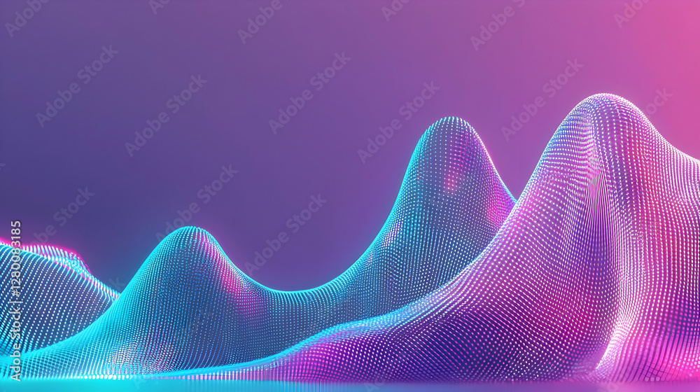 Poster luminous network visualization, a vibrant abstract graph showcasing interconnected lines and nodes, 