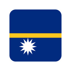 Flag of Nauru. Nauru rounded square flag icon digital vector illustration