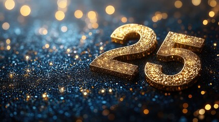 Sparkling 25th Anniversary, Festive Background