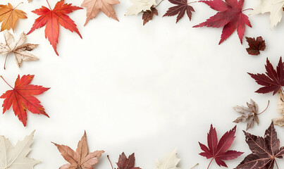 Autumn Embrace, a vivid display of vibrant maple leaves capturing the essence of fall's warm hues and enchanting atmosphere