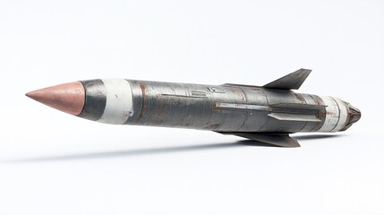 A Missile Rocket on White Background

