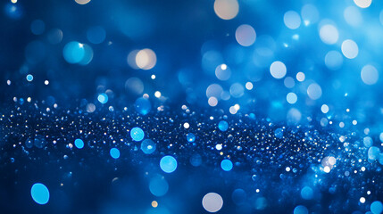 Abstract blue glitter sparkle background for holidays