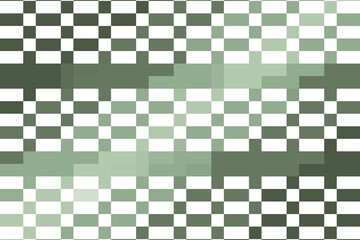 Square pixel pattern in sage green with abstract checkered mosaic arrangement. Digital geometric texture concept