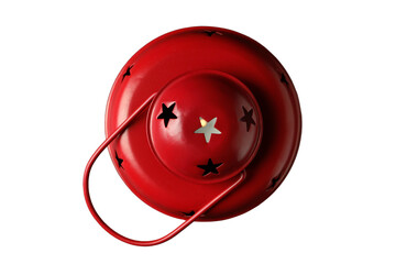 PNG, Ramadan. Red lamp in Moroccan style, isolated on white background.