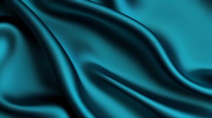 Obraz premium elegant green silk satin texture in dynamic motion
