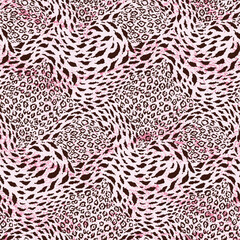 leopard skin seamless pattern on background