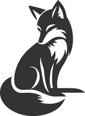 A fox sitting with drooped ears looking sorrowful vector