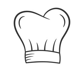 Illustration of chef cap in line style, vector eps10 illustration