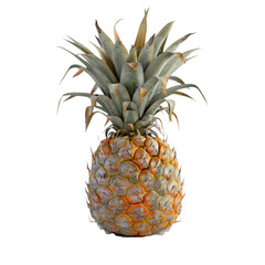 Fresh pineapple with vibrant colors and textures, isolated on a clean background for culinary use