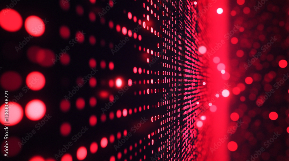 Poster binary code data stream technology background concept