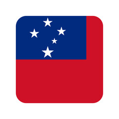 Flag of Samoa. Samoa rounded square flag icon digital vector illustration