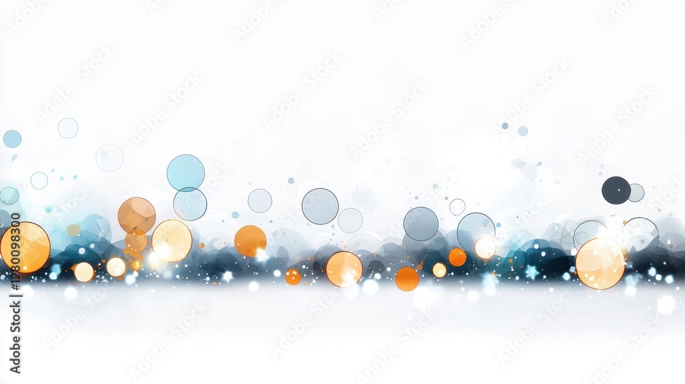 Poster vibrant abstract background with colorful circles, bokeh effects, and soft gradients for use in digi