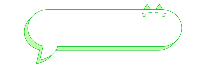 フキダシにゃんこグリーン　虚無顔
