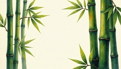 Strong vertical lines, textured bamboo, bold ink strokes , ink, stem