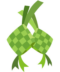 Ketupat Lebaran Ramadan Decoration Illustration