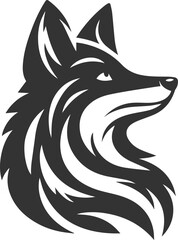 A fox looking up at the sky deep in thought vector