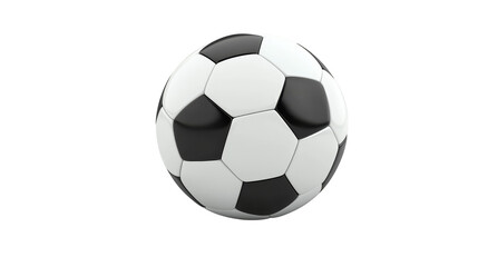 Fototapeta premium Classic black and white soccer ball isolated on a white background