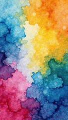 Vibrant, textured watercolor blotches, rich color variations, background, bright, art