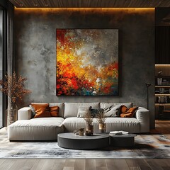 Living room with modern artistry high resolution hd design