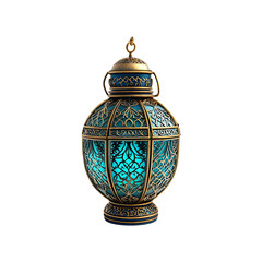 Islamic ramadan kareem lantern isolated on a transparent background.