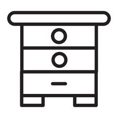 Hive Stand Vector Line Icon Design