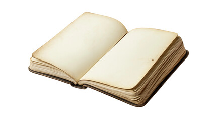 Open Book with Blank Pages for Writing