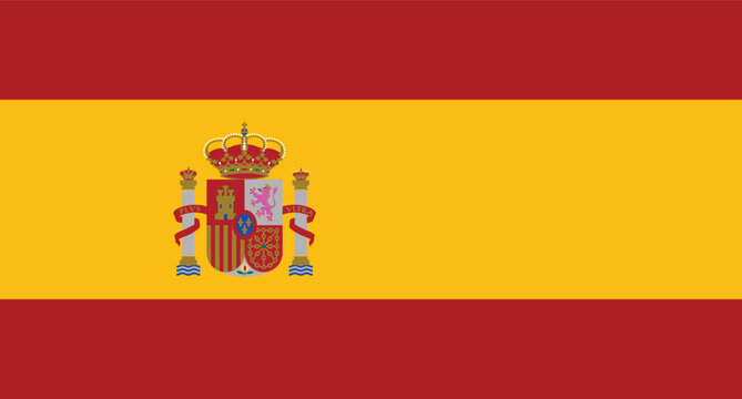 Spain Flag Vector Design| Eps File , Flag vector , National flag of Spain country