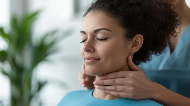 Nerve therapy session in a peaceful wellness room. Featuring healing and recovery