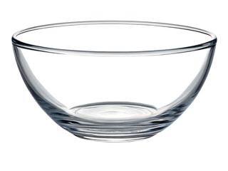 Glass bowl Closeup isolated on transparent background Generative Ai.
