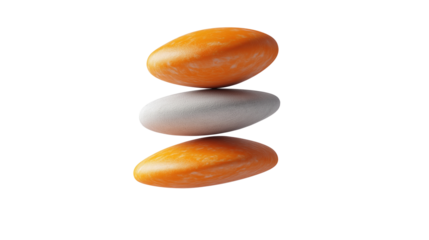 Abstract Stones on a white Background