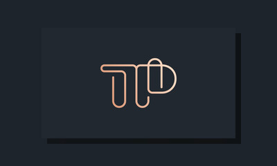 Minimal clip initial letter TP logo