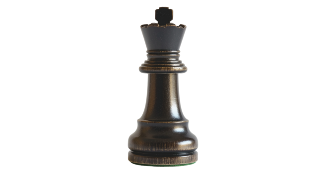 Elegant white Chess Piece on White Background