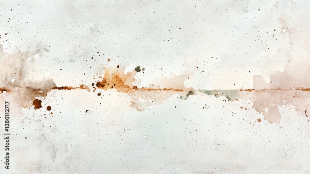 Poster abstract watercolor texture with soft colors and fluid splashes creating a serene and calming backgr