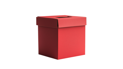 Simple Red Box on white Background