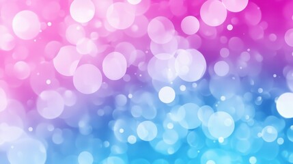 Abstract Background of Soft Colorful Bokeh Circles in Pink and Blue Shades Creating a Dreamy and Ethereal Atmosphere for Various Design Projects