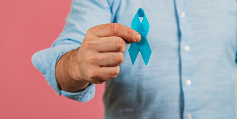 Support and raise awareness for prostate cancer through teal ribbons