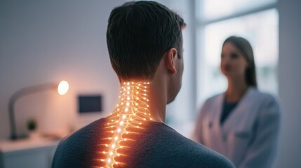 Nerve therapy session in a quiet wellness clinic with a therapist. Featuring healing and relaxation