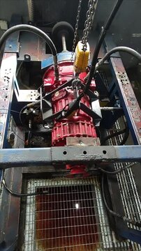 Allison Transmission HT 750 and CLT 750 series Dyno Test in a Professional Automotive Workshop or Test bench at Balikpapan. Red color