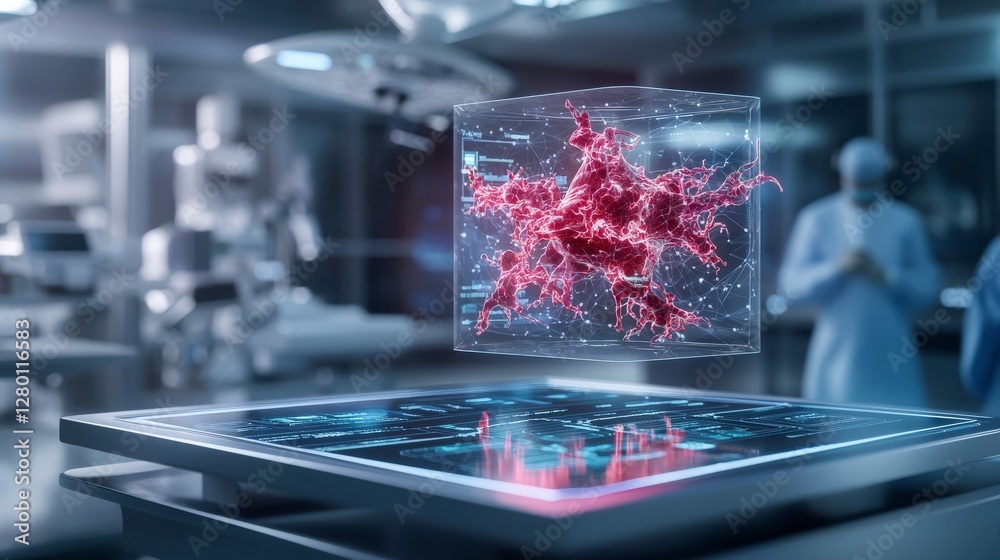 Aufkleber Advanced surgical suite innovative medical database visualization in a high-tech healthcare environment
