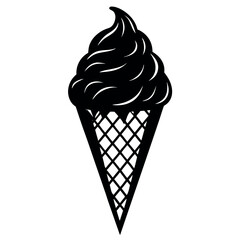 cone-icecream-silhoutee-vector-on-white-background.eps