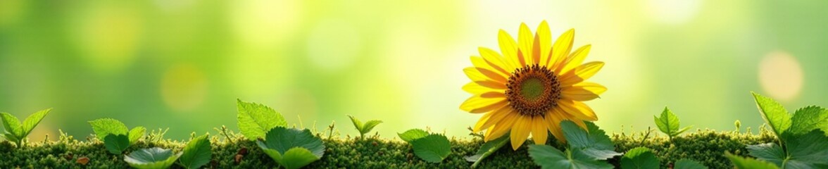 sunflower stem losing its bright green leaves, brown, life cycle